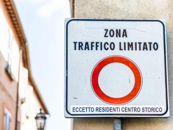 ZTL Zone Sign in Italy